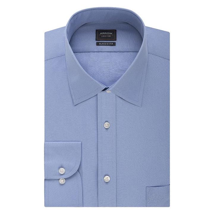 Men's Arrow Classic-fit Dress Shirt, Size: 2x-34/35, Blue