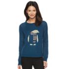 Women's Woolrich Graphic Sweater, Size: Medium, Turquoise/blue (turq/aqua)