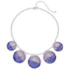 Purple Textured Disc Necklace, Women's