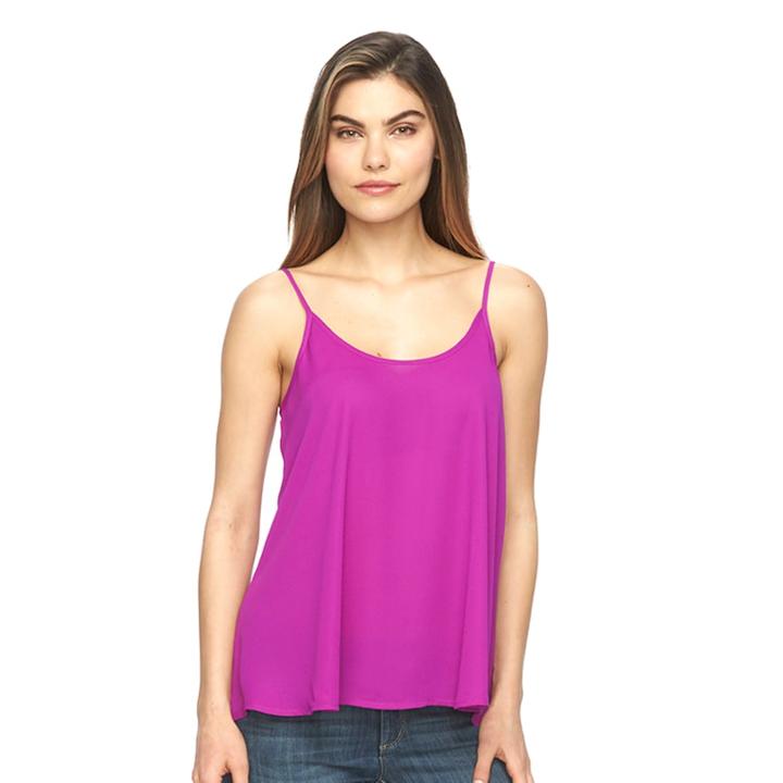 Women's Apt. 9&reg; Georgette Camisole, Size: Large, Brt Purple