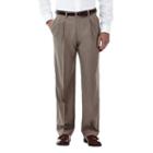 Men's Haggar Cool 18 Stretch Pleated-front Pants, Size: 32x32, Beige Oth