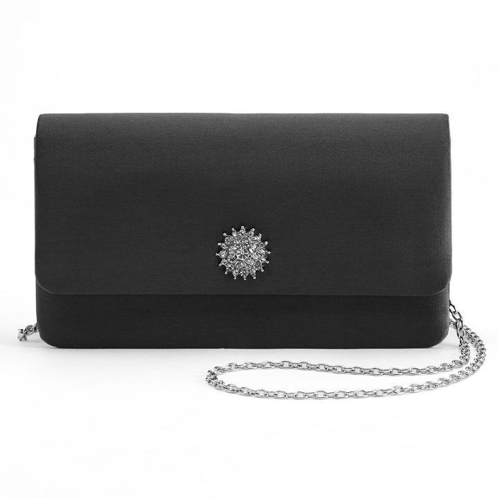 Lenore By La Regale Brooch Clutch, Women's, Black