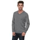 Men Apt. 9&reg; Wool-blend Merino V-neck Sweater, Size: Large, Med Grey