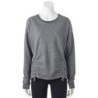 Juniors' So&reg; Perfectly Soft Shirred Front Long Sleeve Sweatshirt, Teens, Size: Xl, Dark Grey