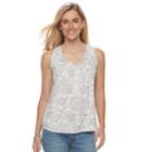 Women's Sonoma Goods For Life&trade; Print Challis Tank, Size: Xxl, Natural