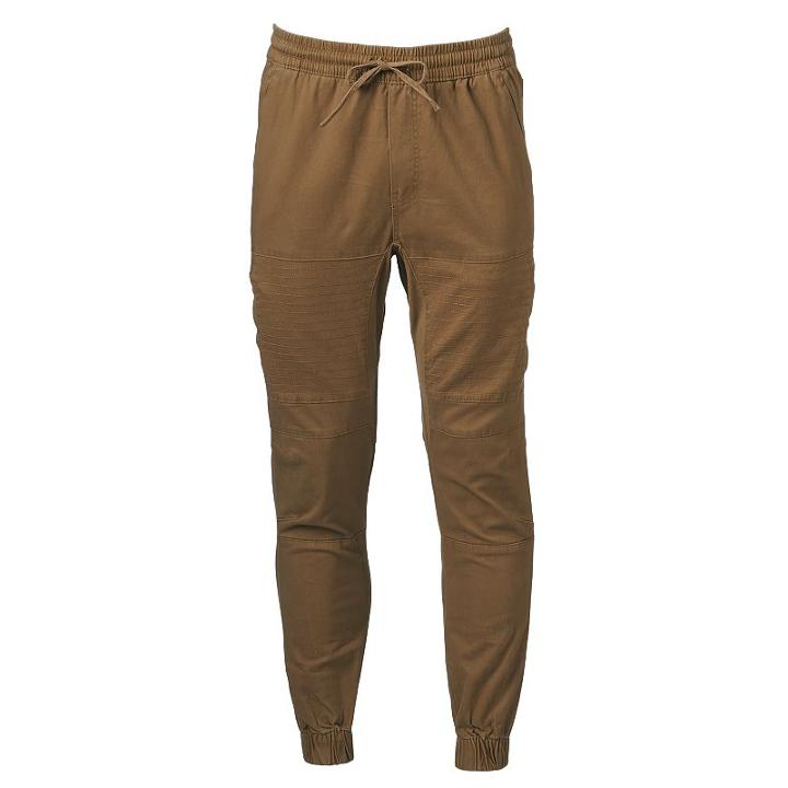 Men's Dusted Biker Jogger Pants, Size: Large, Brown