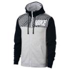 Men's Nike Colorblock Fleece Hoodie, Size: Medium, Light Grey