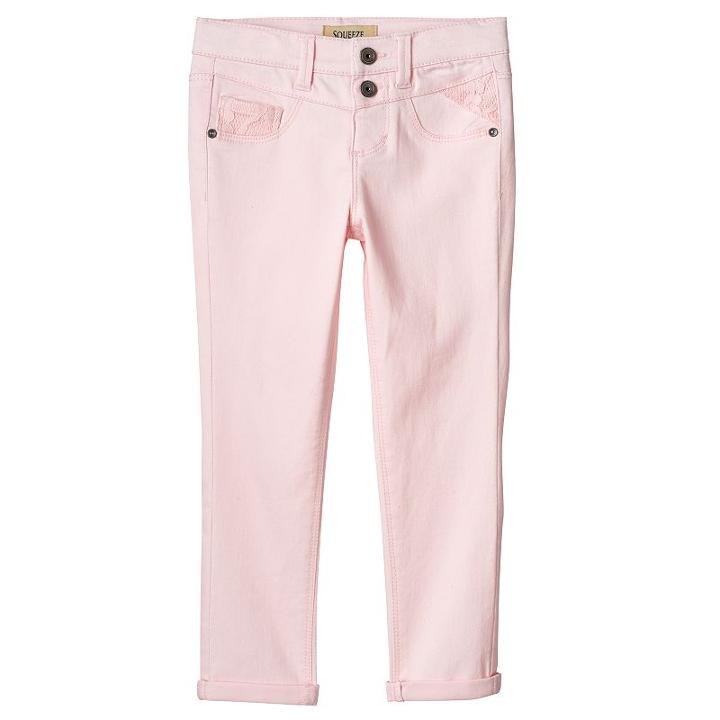 Girls 4-8 Squeeze Cuffed Jeggings, Girl's, Size: 6, Med Pink