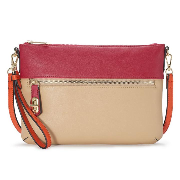Reed Flat Crossbody Bag, Women's, Med Brown