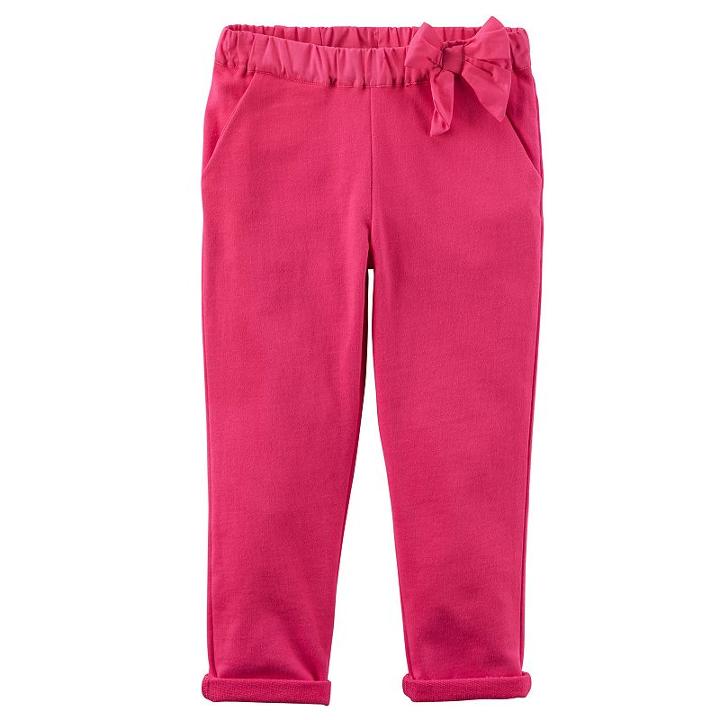 Girls 4-8 Carter's Bow Pants, Size: 7, Pink
