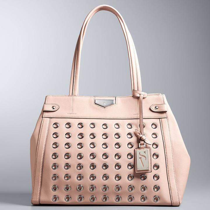 Simply Vera Vera Wang Baymar Grommet Tote, Women's, Light Pink