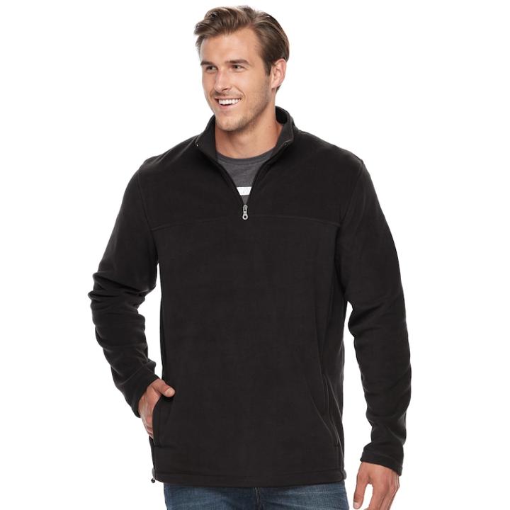 Big & Tall Croft & Barrow&reg; Classic-fit Arctic Fleece Quarter-zip Pullover, Men's, Size: Xxl Tall, Black