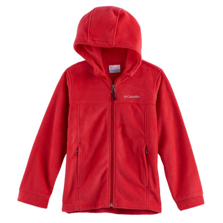 Boys 4-7 Columbia Zip-up Fleece Hoodie, Size: 6-7, Med Red