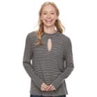 Juniors' So&reg; Keyhole Swing Tee, Teens, Size: Medium, Dark Grey