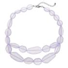 Purple Oblong Bead Swag Necklace, Women's, Lt Purple