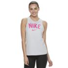 Women's Nike Dri-fit Graphic Tank Top, Size: Large, Grey (charcoal)
