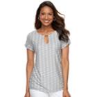 Women's Dana Buchman Textured Metal Accent Top, Size: Large, Med Grey