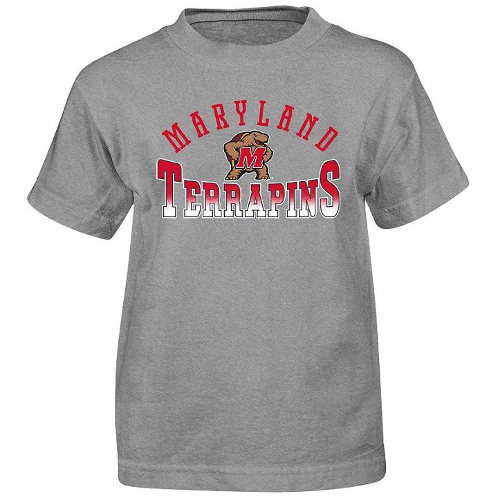 Boys 4-7 Maryland Terrapins Cotton Tee, Boy's, Size: L(7), Grey (charcoal)