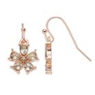 Lc Lauren Conrad Flower Drop Earrings, Women's, Light Pink