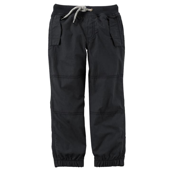 Boys 4-8 Carter's Lined Pants, Size: 4, Black