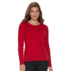 Petite Croft & Barrow&reg; Cable Knit Sweater, Women's, Size: Xs Petite, Med Red