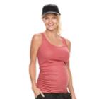 Maternity A:glow Ruched Tank, Women's, Size: L-mat, Med Red