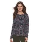 Women's Croft & Barrow&reg; Harvest Tee, Size: Xl, Blue