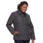 Plus Size Kc Collections Lined Quilted Jacket, Women's, Size: 3xl, Grey Other
