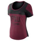 Women's Nike Florida State Seminoles Enzyme-washed Colorblock Tee, Size: Large, Med Red