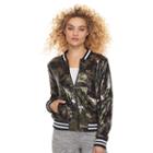 Madden Nyc Juniors' Sequin Camo Bomber Jacket, Teens, Size: Xl, Med Green