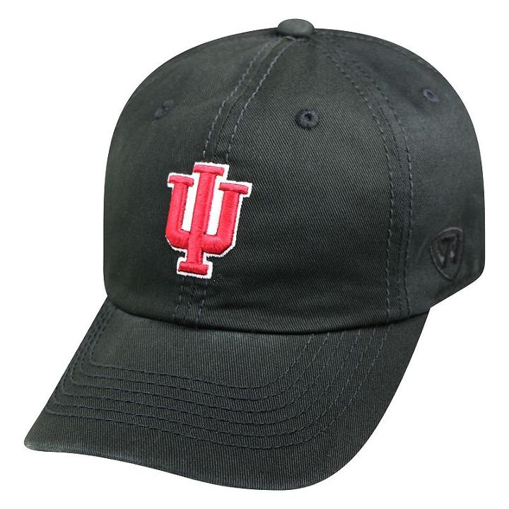 Youth Top Of The World Indiana Hoosiers Crew Baseball Cap, Men's, Black