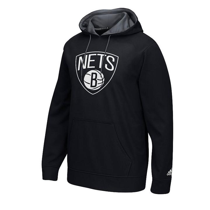 Men's Adidas Brooklyn Nets Fleece Tip Off Playbook Hoodie, Size: Xxl, Black