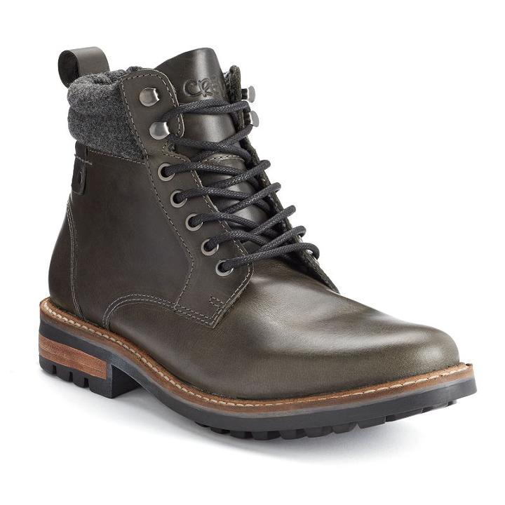 Crevo Pitney Men's Plain Toe Ankle Boots, Size: 10.5, Grey