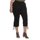 Plus Size Sonoma Goods For Life&trade; Drawstring Capris, Women's, Size: 24 W, Black