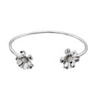 Lc Lauren Conrad Flower Cuff Bracelet, Women's, Silver