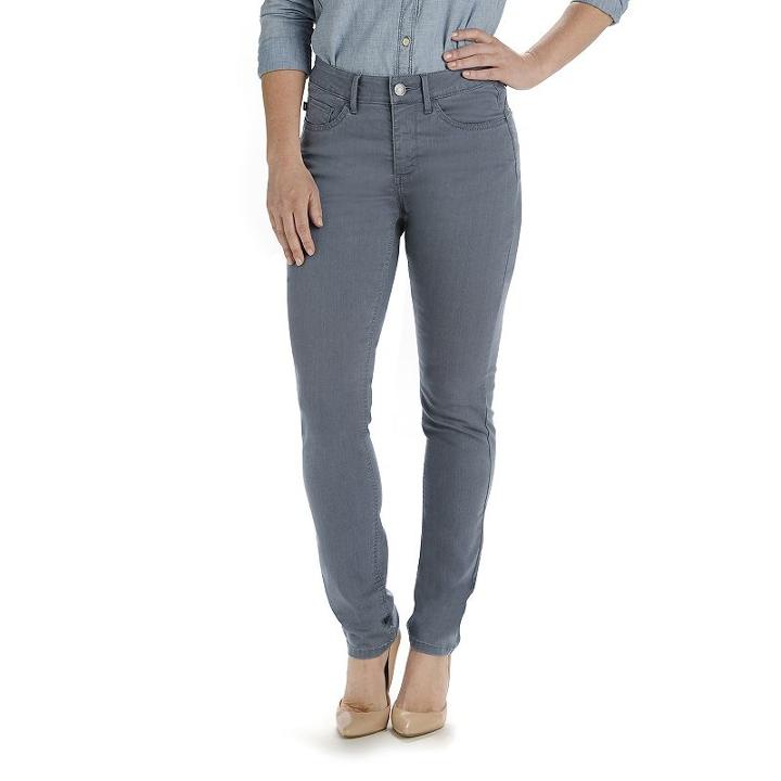 Women's Lee Frenchie Easy Fit Skinny Jeans, Size: 8 Short, Med Grey