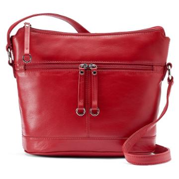 Ili Leather Hobo, Women's, Red