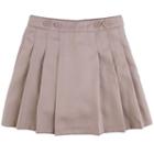 Girls 4-16 & Plus Chaps Pleated School Uniform Button-accent Skort, Girl's, Size: 10, Med Beige