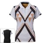 Women's Nancy Lopez Faith Quarter-zip Golf Polo, Size: Small, White