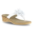Tuscany By Easy Street Gilda Women's Wedge Sandals, Size: 6.5 Ww, White