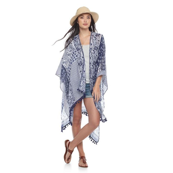 Sonoma Goods For Life&trade; Paisley & Floral Patchwork Kimono, Women's, Blue Other
