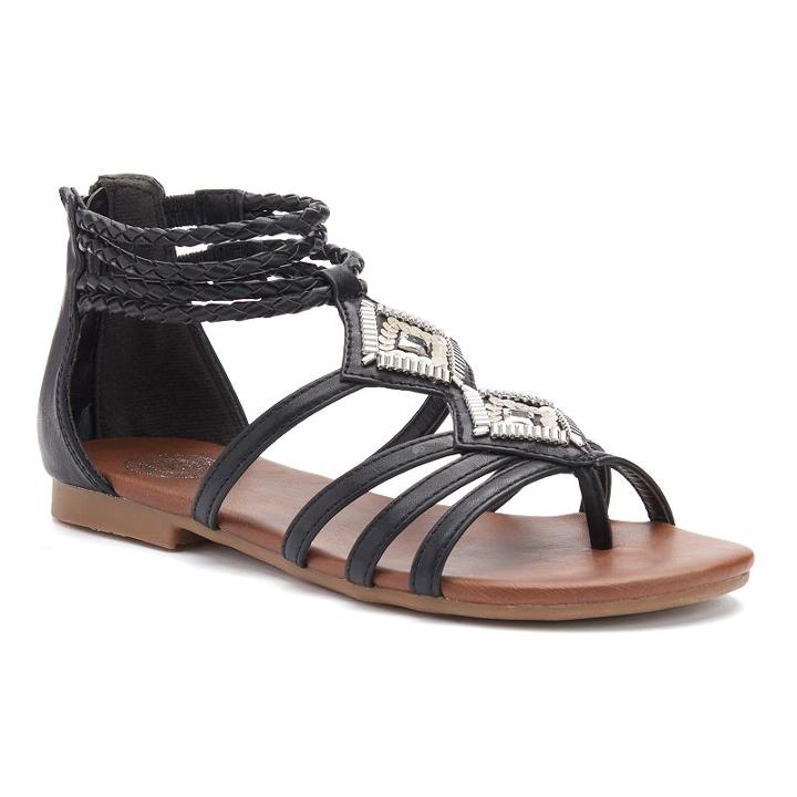 So&reg; Women's Strappy Ankle Cuff Sandals, Size: Medium (7), Oxford