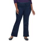 Plus Size Croft & Barrow&reg; Pull-on Mid-rise Bootcut Jeans, Women's, Size: 2x Short, Dark Blue