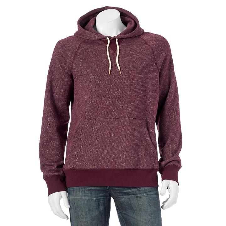Men's Sonoma Goods For Life&trade; Classic-fit Fleece Hoodie, Size: Medium, Dark Red