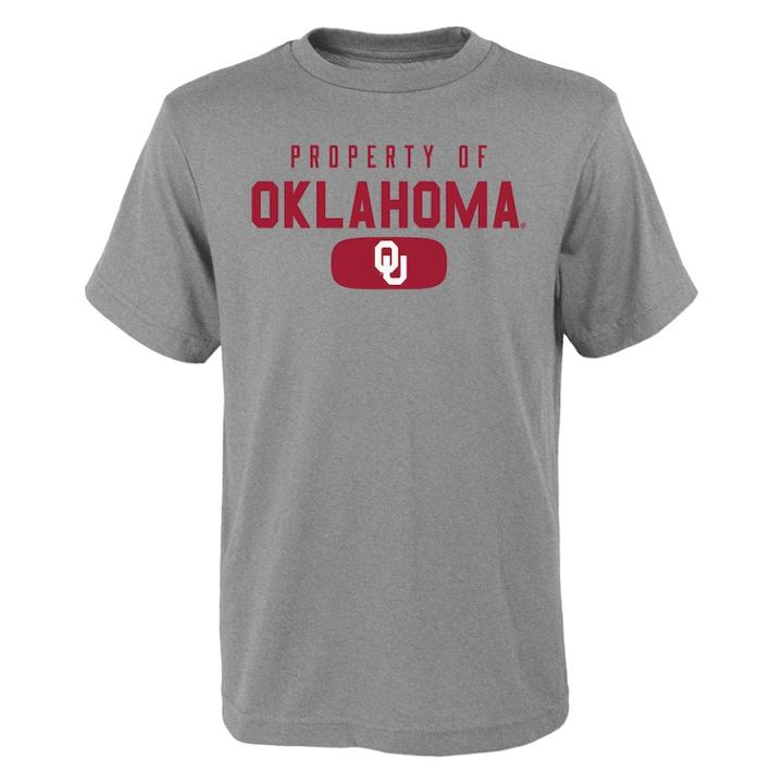 Boys 4-18 Oklahoma Sooners Property Of Tee, Size: 8-10, Grey