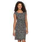 Women's Dana Buchman Print Twist-front Dress, Size: Small, Med Beige