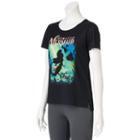 Disney's Juniors' The Little Mermaid High-low Graphic Tee, Girl's, Size: Small, Black