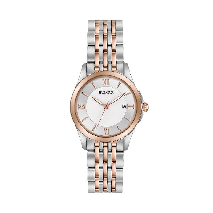 Bulova Women's Classic Two Tone Stainless Steel Watch, Multicolor