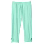 Girls 7-16 & Plus Size So&reg; Glitter Keyhole Capri Leggings, Girl's, Size: 14, Turquoise/blue (turq/aqua)