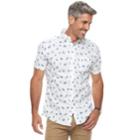 Men's Haggar Island Ease Classic-fit Stretch Button-down Shirt, Size: Xl, White